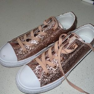 Pink glitter converse size 3